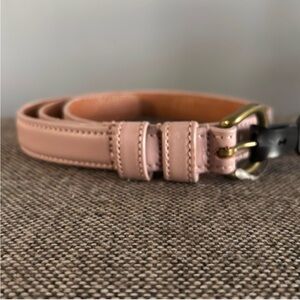 American Apparel Pink Leather Belt xxs